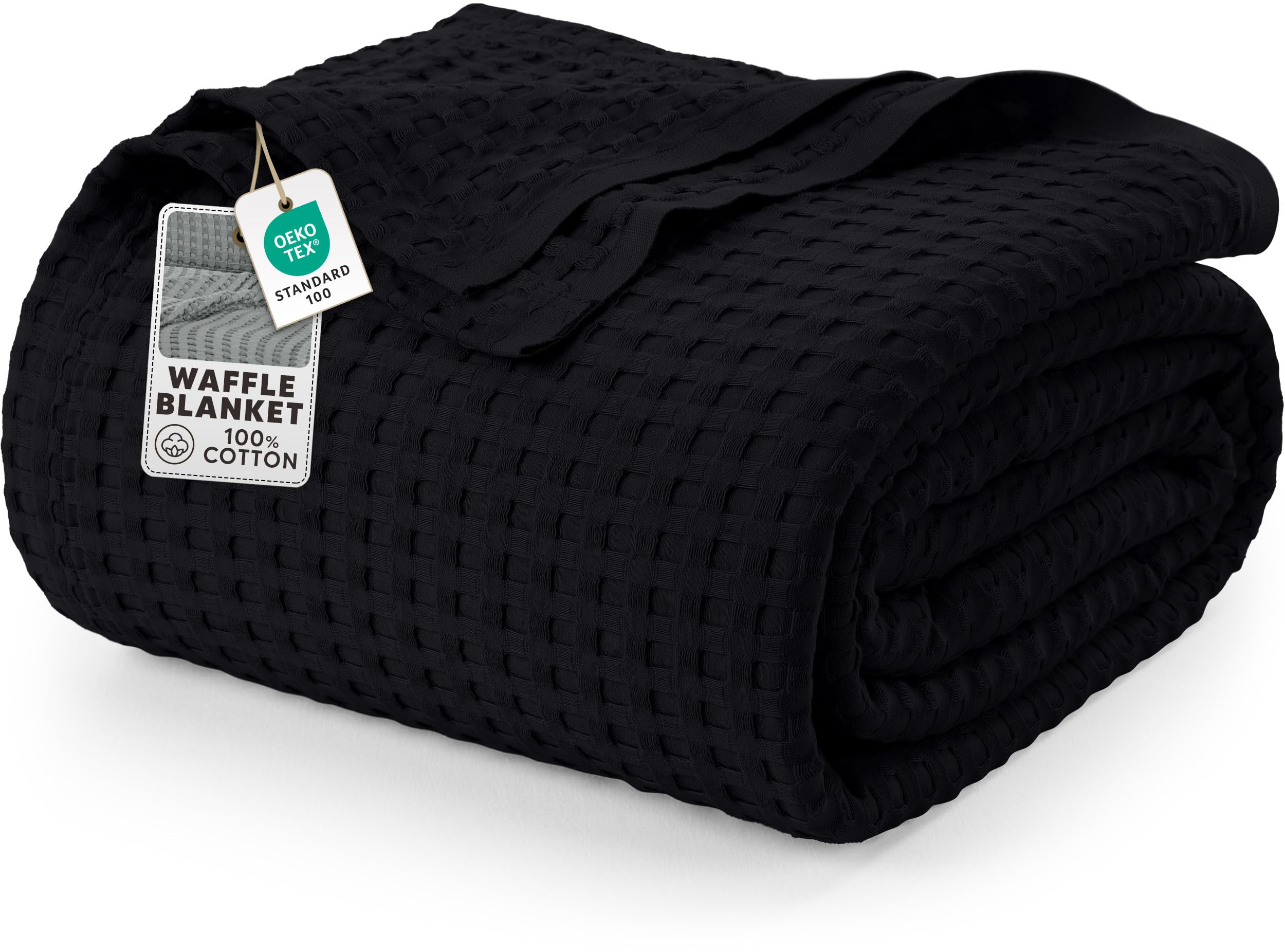 Utopia Bedding 100% Cotton Waffle Blanket King Size Mustard, 90x108 Inch