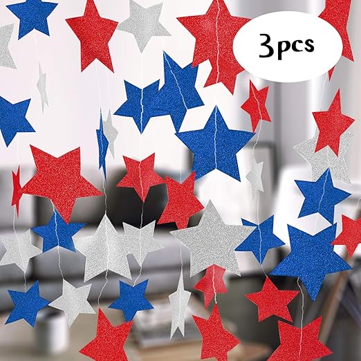 Amazon Com Big Offers Fourth Of July Decorations Star Garland