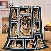 banonaty German Shepherd Blanket German Shepard Throw Blanket Cozy Fleece Flannel Bedding German Shepherd Gifts for Women Men Boys Girls Lovers Adult Stuff Plush for Couch Sofa Bed Decor 40"X50"