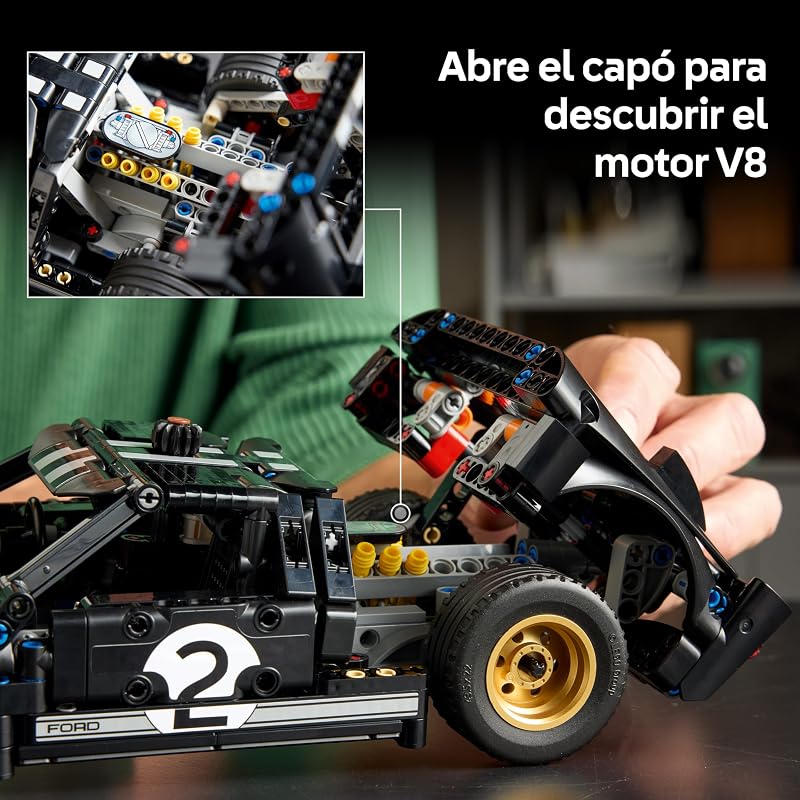 Technic Coche de Carreras Ford GT40 MKII de 1966 - Maquetas para Construir para Adultos - Coche de Colección con Motor V8 para Montar y Detalles - Regalo para Hombres y Fans del Motor 42223 — foto 4 de 8