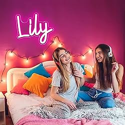 ATTNEON Neon Sign for Wall Decor, LED Lily Name