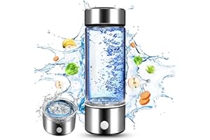 ZASABEL Hydrogen Water Bottle, Portable Hydrogen Water Bottle Generator, Ion Water Bottle Improve Water Quality in 3 Minutes, Water Ionizer Machine Suitable for Home, Office, Travel and Daily Drinking(Silver)