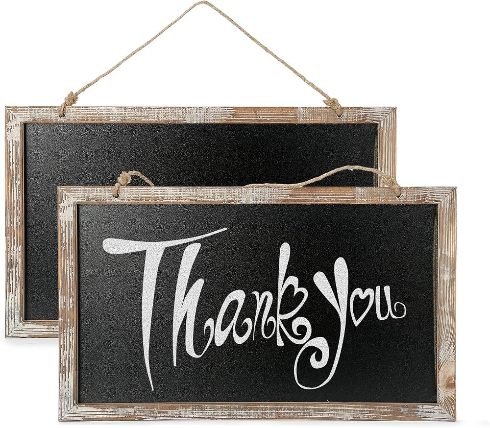 BESTOOL 2 Pcs Blackboard Vintage Framed Chalkboard Kitchen Sign 27x45cm