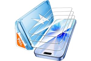 Mkeke for iPhone 17 Screen Protector 3 Pack, [9H+ Hardness] [Military-Grade Drop Protection] [Sensitive Touch] [Easy Installation] [HD Clear] Full Edge Coverage Tempered Glass for 6.3 inch