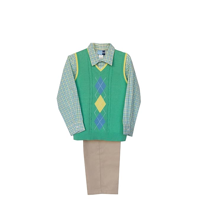 green argyle sweater vest