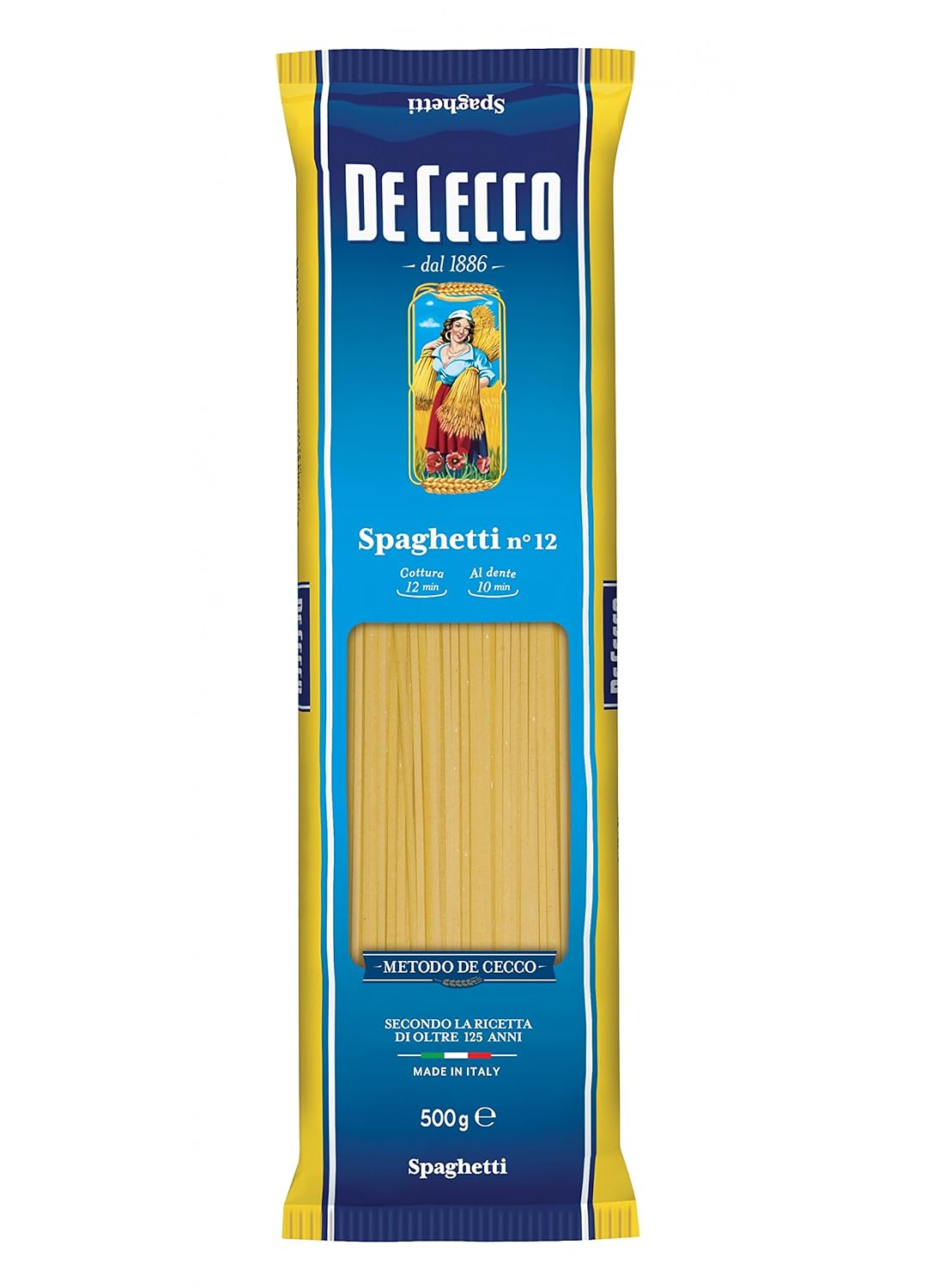5x Pasta De Cecco 100 Italienisch Spaghetti n. 12 Nudeln 500g Amazon.de Lebensmittel & Getränke