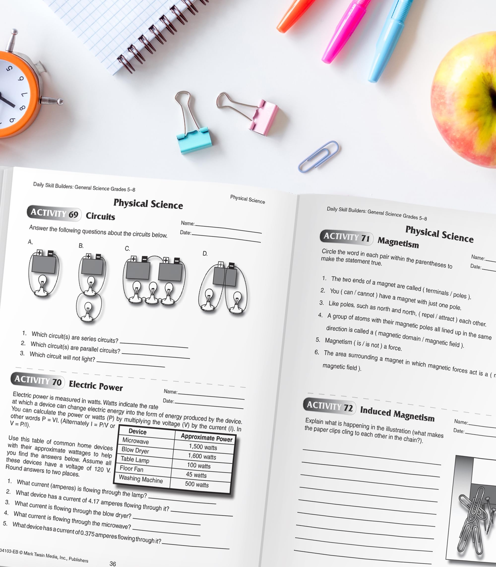 Mark Twain Grades 5-8 General Science WorkBook, Solar System, Weather, Energy, Natural Disasters, and Biology Textbook, Classroom or Homeschool Curriculum (Volume 3) Mark Twain Grades 5-8 General Science WorkBook, Solar System, Weather, Energy, Natural Disasters, and Biology Textbook, Classroom or Homeschool Curriculum (Volume 3) Paperback