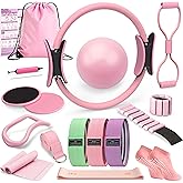 LarFaFa Pilates Kit for Home Workouts, Pilates Equipment Ring and Ball Set, Pilates Essentials Kit for Women, Home Pilates Wo