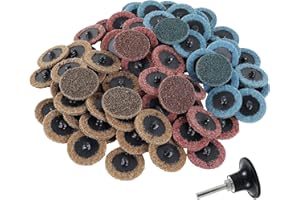 90Pcs Nylon Sanding Discs Set 2inch Quick Change Die Grinder Sanding Wheel with 1/4inch Holder Fine Medium Coarse Wear-Resist