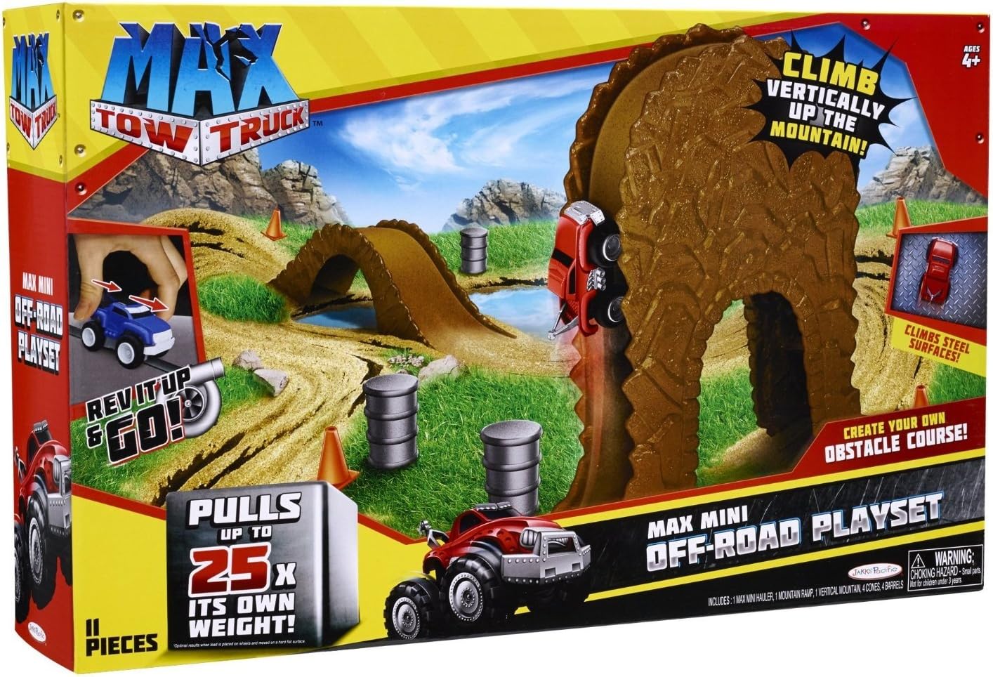24 Piece Max Tow Truck Max Mini Off-Road Playset