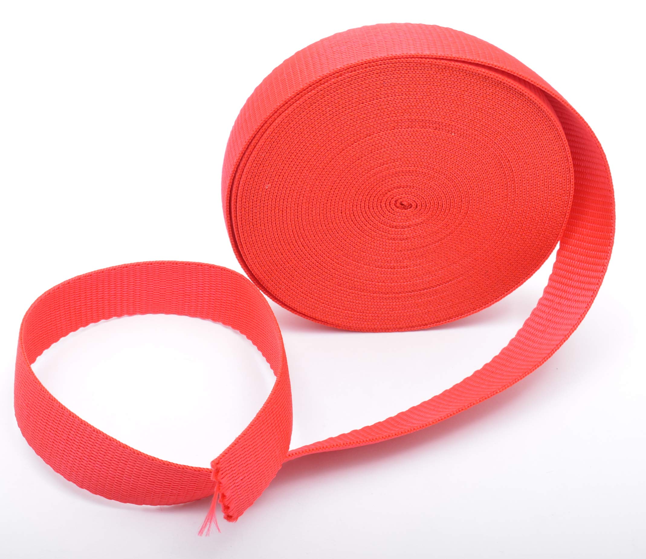 Trimz Polypropylene Webbing, Red – 25mm Wide x 20Mtr Reel – Heavy Duty Strapping for Bags and Crafts