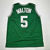 Facsimile Autographed Bill Walton Boston Green Reprint Laser Auto Basketball Jersey Size Men's XL