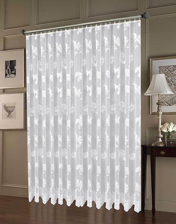 SUNWORLD Maßgeschneiderte weiße Jaquard Store Gardine “Berlin