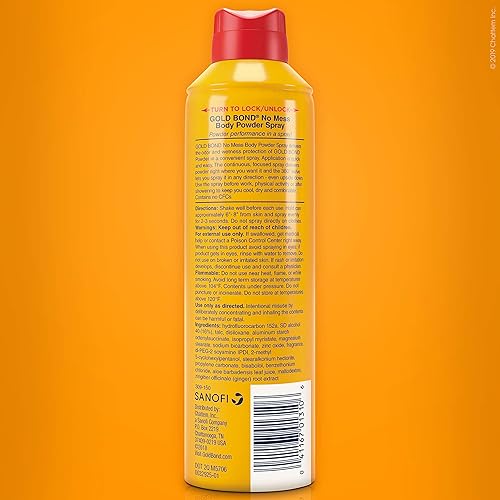 Gold Bond No Mess Body Powder Spray Fresh Scent with Aloe
