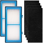 (6 Pack) AER1 Filter 2 HEPA Filters + 4 Carbon Booster Filters Compatible With Holmes AER1 Type Total Air Filter, HAPF30AT And HAP242-NUC, Replacement HEPA Filter Kit