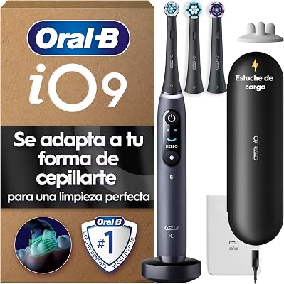 iO 9 Cepillo de Dientes Eléctrico con 3 Cabezales, Negro