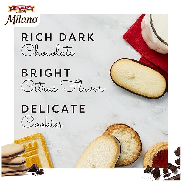 PEPPERIDGE FARM MILANO COOKIES, CHOCOLATE ORANGE, 7 OZ BAG