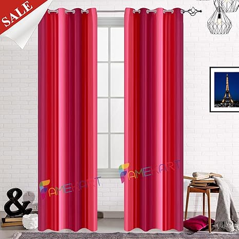 Buy Famekart Royal Multi Shade Stripped Pattern Design Window