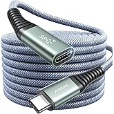 AINOPE USB C Extension Cable, (2M/6.6FT) 10Gbps/USB3.2 Fast Transfer USB Type C Extender 100W/5A Charging Compatible with iPh