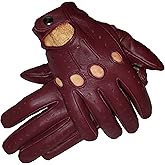 Genuine Leather Gloves for men (English Tan, Medium)