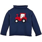 Mud Pie Unisex-Child Mud Pie Children Tractor Rollneck Sweater