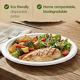 Signature Packaging 9 inch Round Paper Plates Bagasse 125Pack Eco Friendly view 5