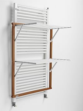 ARREDAMENTI ITALIA Wäscheständer für Heizkörper Klaus, Holz - klappbar - 10 mt Leine - Farbe: Kirsche Holz AR-It il Cuore del