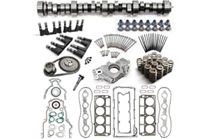 BTSCAR E1841P Sloppy Stage 3 Camshaft Kit .595" with Head Gaskets | Springs | Pushrods | Seals | Bolts Set | Oil Pump | Timing Chain for 1997-2006 LS 4.8/5.3/5.7/6.0 GMC Chevrolet