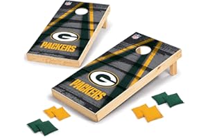 NFL Pro Football 2' x 4' Wood Direct Print Tournament Cornhole Set by Wild Sports, Comes with 8 Bean Bags - Perfect for Tailgate, Outdoor, Backyard