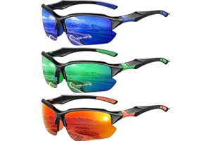 XVXV Polarized Sports Sunglasses for Men - UV Protection Half Frame Sun Glasses for Running Fishing