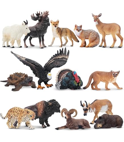 FLORMOON Animal Figures 2pcs Realistic Horned Antelope Action Model Plastic Wild Animal Learning Party Favors Toys Educational Forest Farm Toys Birthday Cupcake Topper For Kids - View #8
