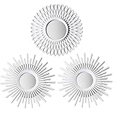 BONNYCO Wall Mirrors Pack of 3, Round White Mirrors for Home Decor, Bedroom and Room. Espejos Decorativos de Pared Sala Dormitorio, Circle Wall Decor Minimalist Vintage, Chic. Gifts for Women Mums