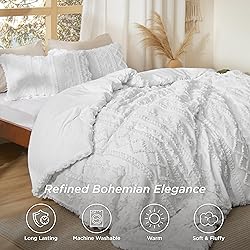 Bedsure Tufted Boho Comforter Set Full Size