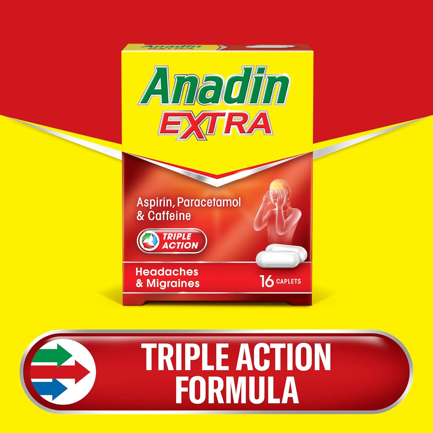 Anadin Extra Aspirin, Paracetamol and Caffeine Caplets BigaMart