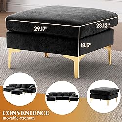 Wrofly U-Shaped Sectional Sofa Couch, 114" Comfy