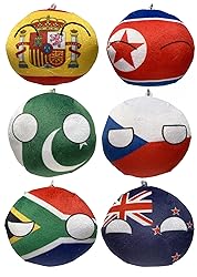 Raclove 6PC Countryballs Plushies - Soft