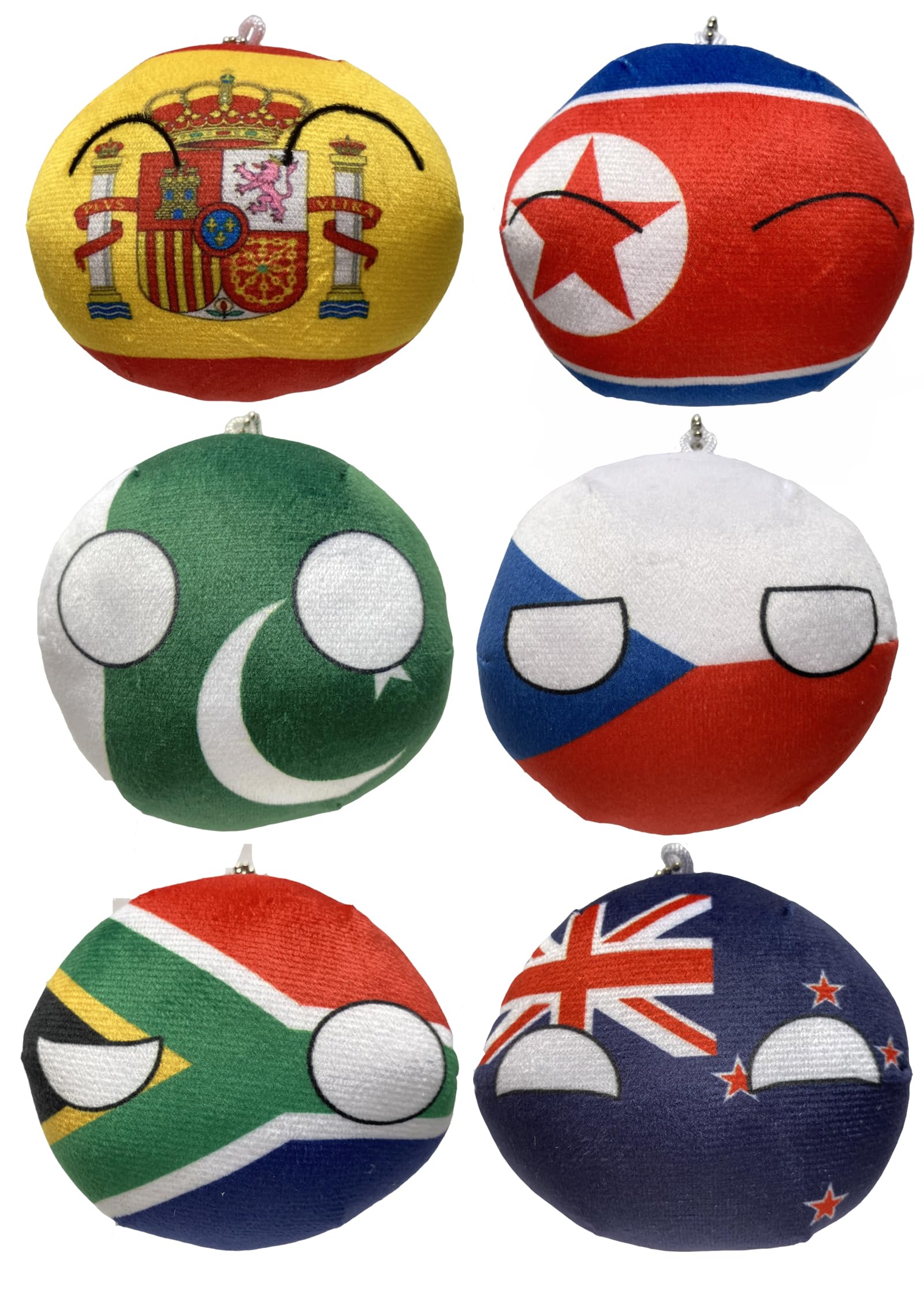 Raclove 6PC Countryballs Plushies - Soft
