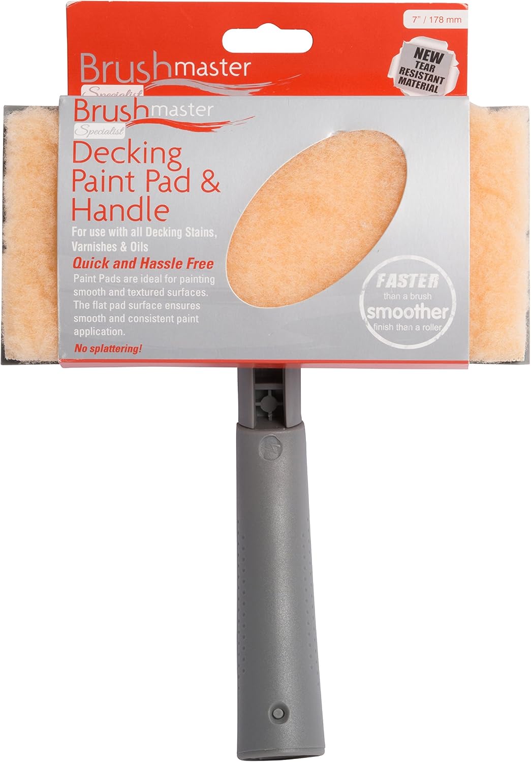 Brushmaster Specialist Decking Stain Paint Pad Applicator (7" / 178mm)