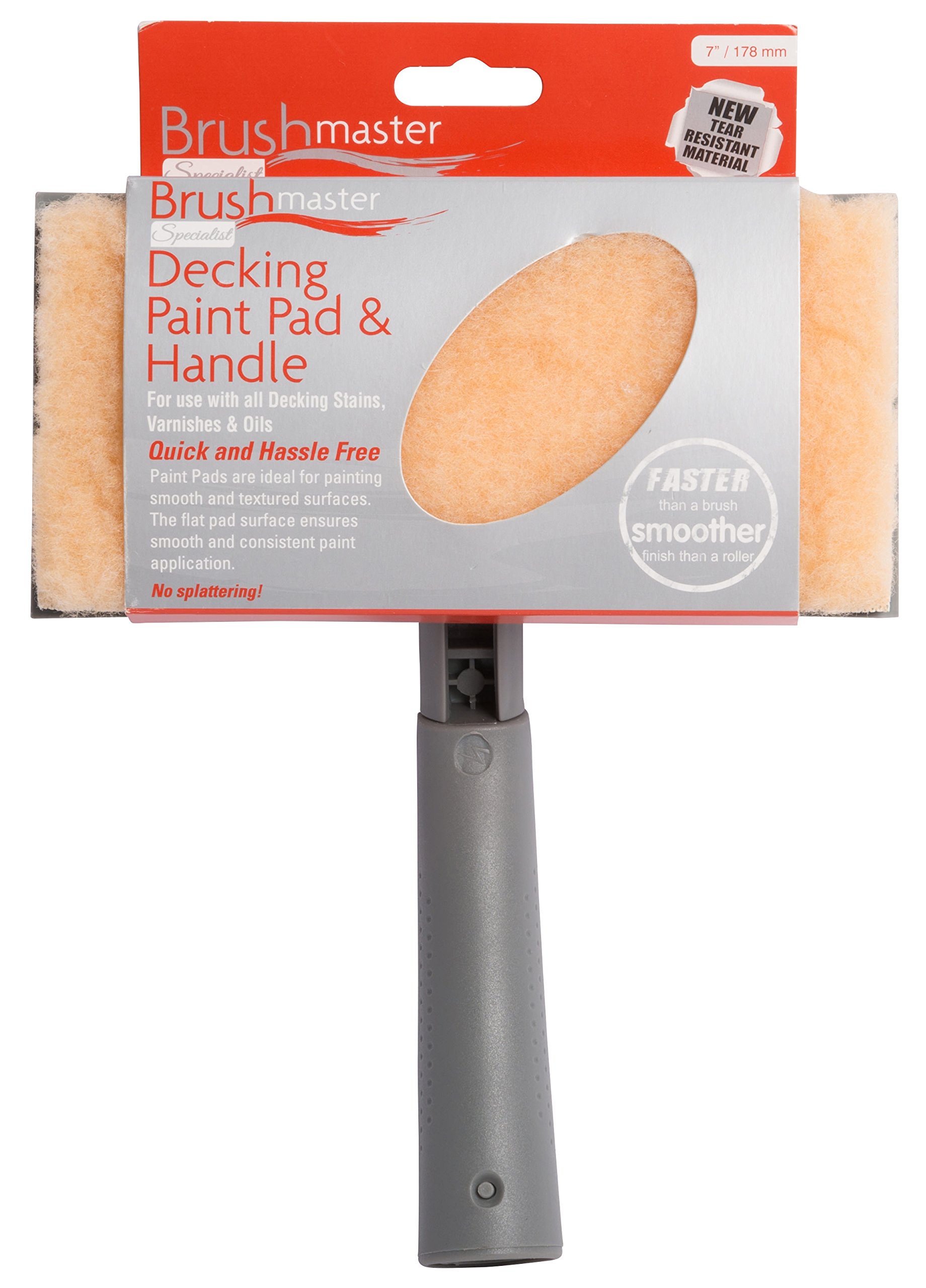 Brushmaster Specialist Decking Stain Paint Pad Applicator (7" / 178mm)