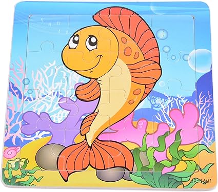 Tiny Souls Wooden Puzzle Orange Fish