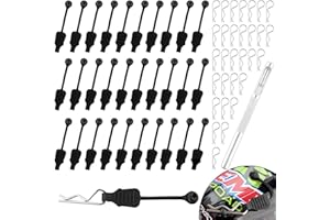 GDOOL 30 Pieces 1.4mm RC Cars Body Clips with Pull Tabs for Universal 1:8 1:10 Remote Control Trucks & 1 PCS Hole Puncher Reamer for RC Body Shell Drills Tool