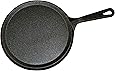 IMUSA USA Preseasoned Cast Iron Comal 9.5-Inch, Black