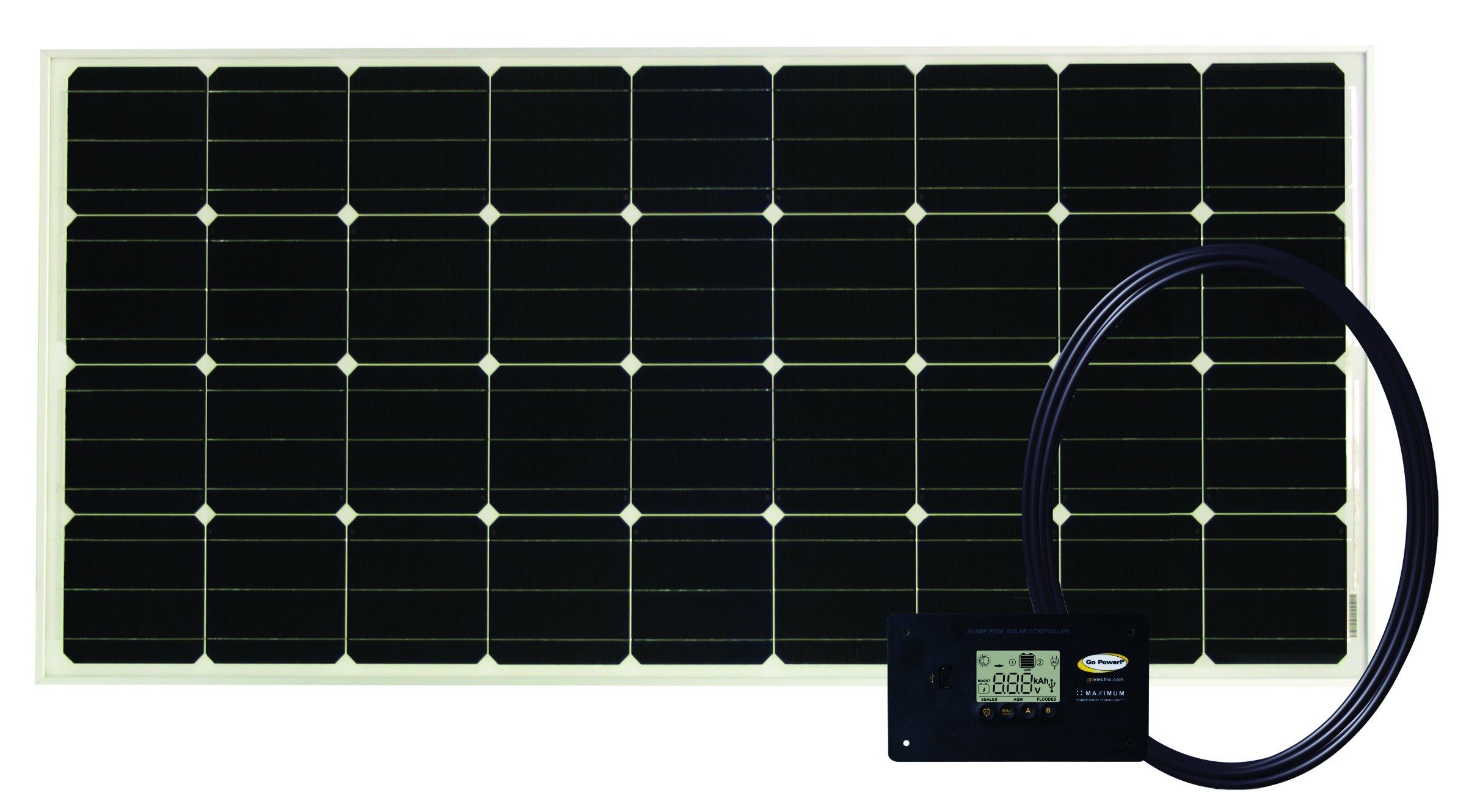 Photo 1 of Go Power! Overlander 190W Solar Kit with 30-amp Solar Controller , black