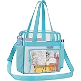 USPECLARE Clear Bag for Stadium Events, 12x6x12 Transparent Stadium Messenger Bag for Concerts, Work, Sports Games, Gym