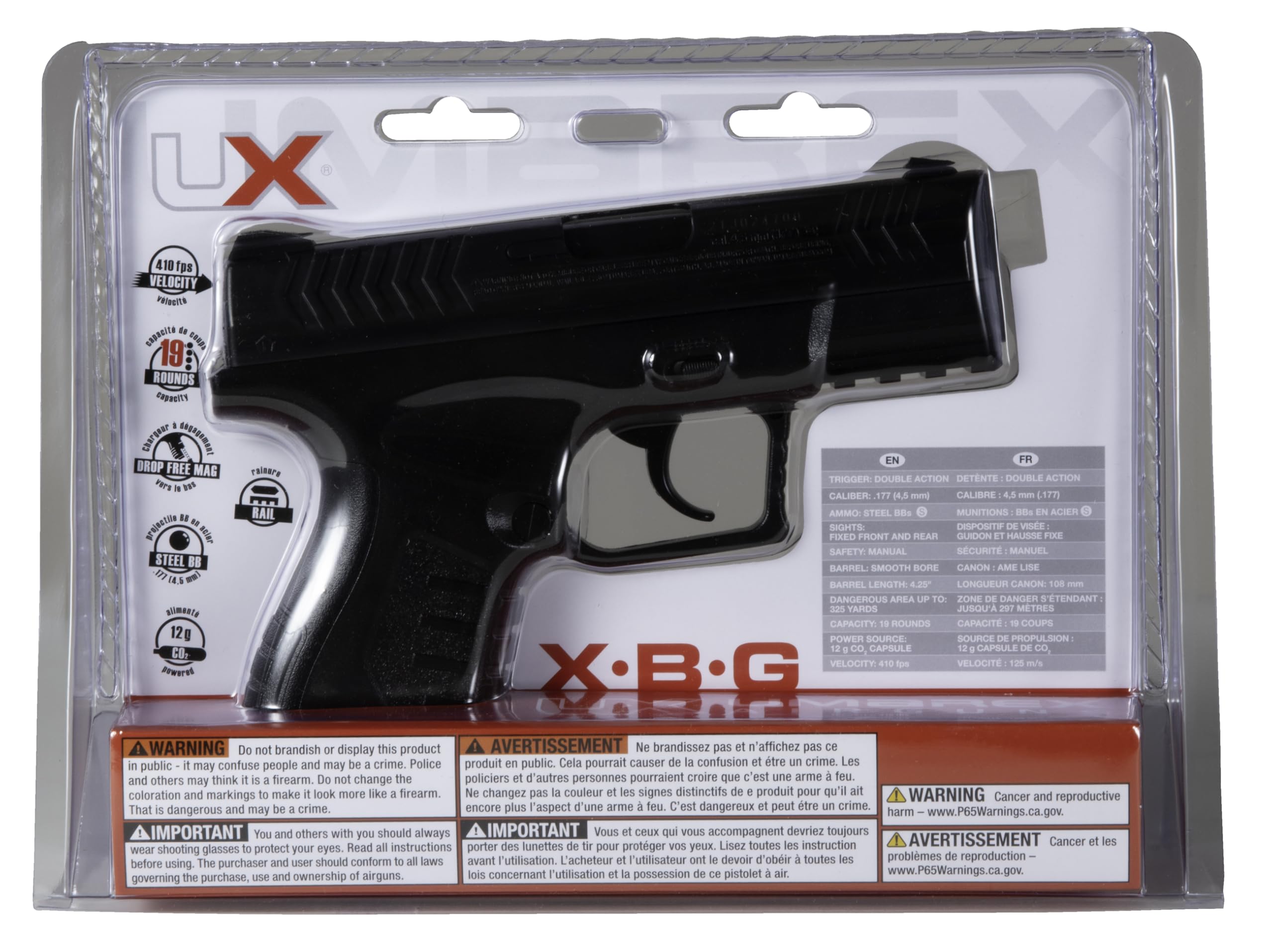 UMAREX XBG .177 Pistola de aire BB de calibre BB, negro (paquete de 1) UMAREX XBG .177 Pistola de aire BB de calibre BB, negro (paquete de 1)