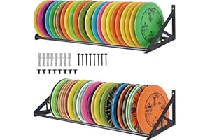 DECORDEEP 2 Pcs Disc Golf Rack Wall Mount, Disc Golf Storage, Disc Golf Wall Hanger, Disc Golf Shelf for Wall, Disc Rack Stor