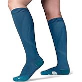 MAGISDU Merino Wool Compression Knee High Running Socks 2 Pairs 15-20 mmHg Cushion Moisture Wicking Hiking Nurse Travel