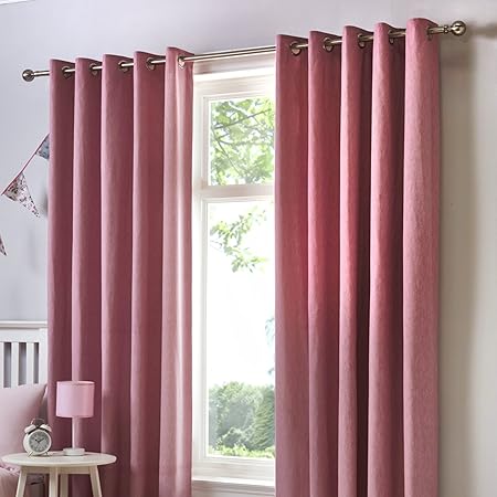 One Pair Of Readymade Blue Thermal Blkackout Curtains 46 X 72 117