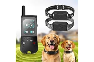 Wireless Dog Fence, Electric Fence for Dogs with 3 Training Modes, 185 Days Standyby Perimeter Dog Collars with Color Screen 