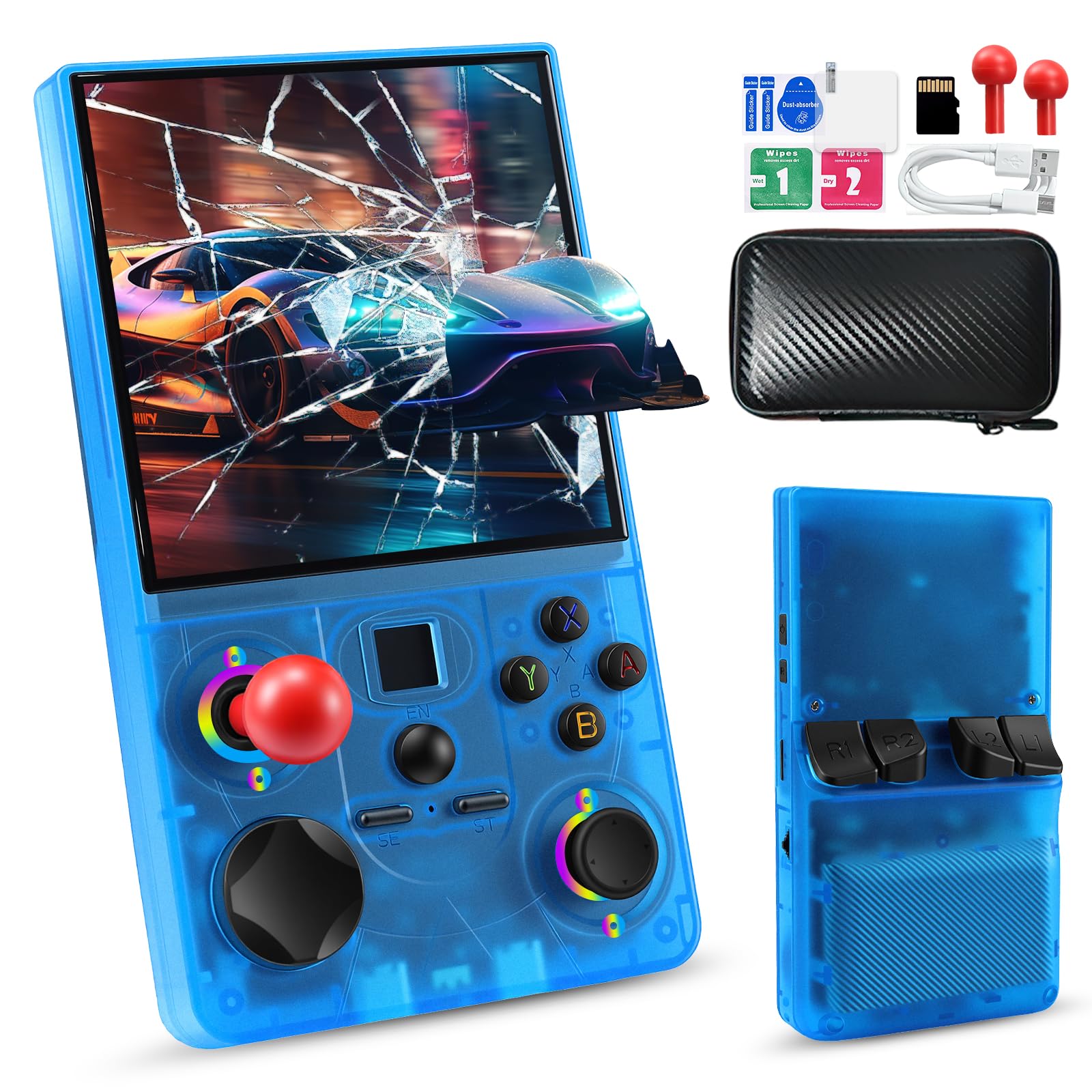 Photo 1 of DC40V Retro Handheld Game Console - 4.0 Inch Retro Gaming Console with Preloaded 20,000+ Classic Games, Open Source Linux System, Built-in 64G TF Card, Portable Pocket Hand Held Video Game